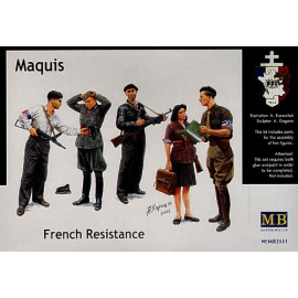 French Resistance and captured German Infantry man Figures
