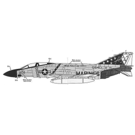 Decals F-4J Phantom VMFA-451 150640 VMFA-451 Warlaords USS Forrestal 1976 