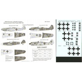 WWII Luftwaffe National Insignia for Messerschmitt Bf 109 and Focke Wulf Fw 190