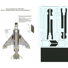 Microscale 48011 - USAF F-4 Phantom Black and Black Outline - Decals 1: ...
