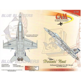 Decals McDonnell Douglas F/A 18C Hornet VFA 34 Blue Blasters 