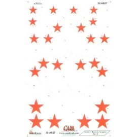 Russian Red Stars National Insignia 4 sizes. Can be used with or without white outline