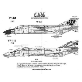 Decals F-4B Phantom 151474 AG/08 VF-84 Jolly Rogers USS Independence 151000 NL/200 VF-111 Sundowners CAG USS Coral Sea 