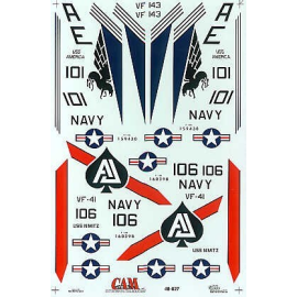 Grumman F-14A 160398 AJ/106 VF-41 Black Aces USS Nimitz 159430 AE/101 VF-143 Pukin Dogs