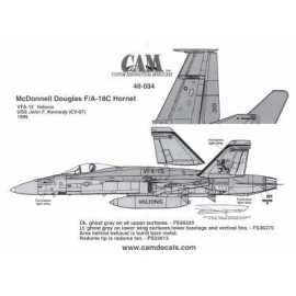 McDonnell Douglas F/A-18C Hornet. AJ/301 VFA-15 Valions USS JFK 1996