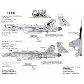 McDonnell Douglas F/A-18A Hornet McDonnell Douglas F/A-18C Hornet (2) A 162909 AE/306 VFA-132 Privateers USS Forrestal 1990 C 16