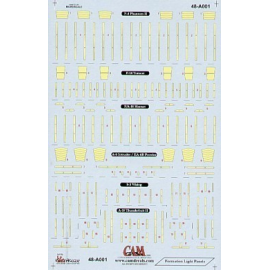 Formation light stripes and blocks for F-4 Phantoms Grumman F-14 Tomcats McDonnell Douglas F/A-18 Hornets A-6 Intruder/Grumman E