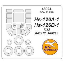 Henschel Hs-126 + wheels masks (designed to be used with ICM kits ICM48212, ICM48213) [Hs-126A-1, Hs-126B-1] 