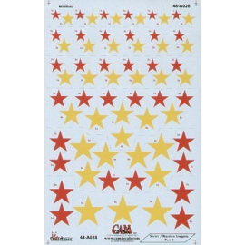 Russian Red Stars National Insignia 7 sizes. Can be used with or without yellow outline