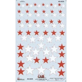 Russian Red Stars National Insignia 7 sizes. Can be used with or without red/white outline