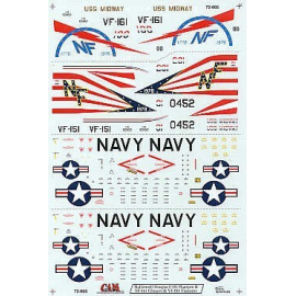 F-4N Phantom (2) 150452 NF/201 VF-151 Vigilantes NF/100 VF-161 Chargers Both USS Midway 1976 Bi-Centennial schemes