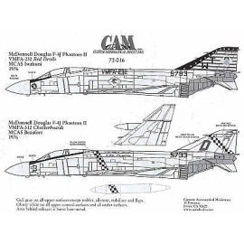 Decals F-4J Phantom (2) 155783 WT/76 VMFA-232 Red Devils MCAS Iwakuni 1976 155733 DR/3 VMFA-312 MCAS Bristol Beaufort 1976 