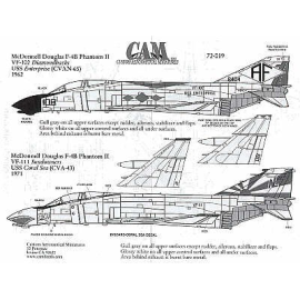 F-4B Phantom (2) 148404 AF/108 VF-102 Diamondbacks USS Enterprise 1962 153018 NL/201 VF-111 Sundowners USS Coral Sea shark mouth