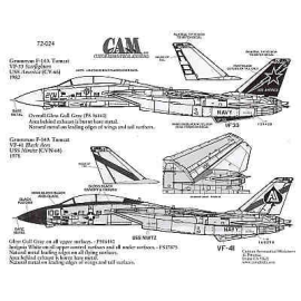 Grumman F-14A Tomcat (2) 160398 AJ/106 VF-41 Black Aces USS Nimitz 1978 159428 AB/201 VF-33 Starfighters USS America 1982