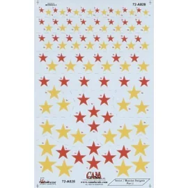 Russian Red Stars National Insignia 7 sizes. Can be used with or without yellow outline