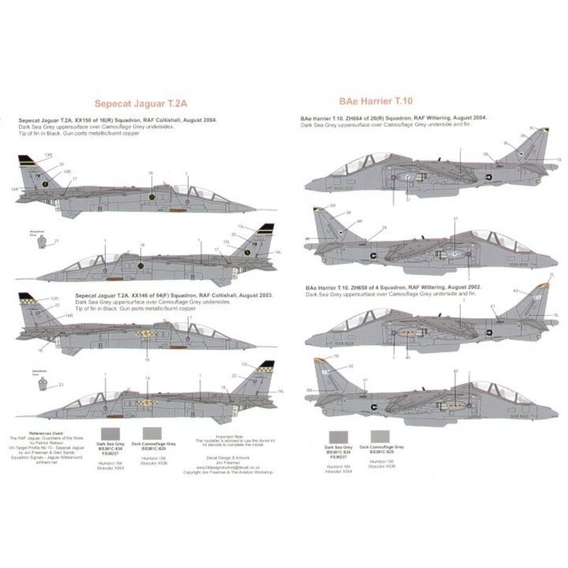 RAF and Royal Navy/RN Twin Stick Trainers (8) Tucano T 1 ZF345 1 FTS/207(R) Squadron ZF244 1 FTS/72r Squadron Fl/Lr Ben Mark `Mo