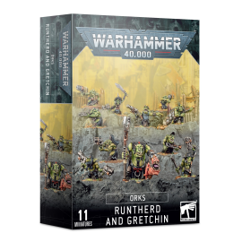 ORKS: RUNTHERD AND GRETCHIN 50-16 Add-on and figurine sets for figurine games