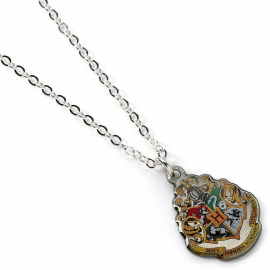 Harry Potter Hogwarts Silver Plated Pendant and Necklace 