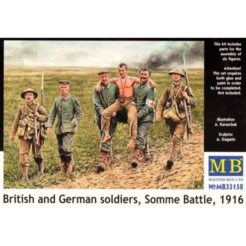 British and German soldiers, (WWI) Somme Battle, 1916