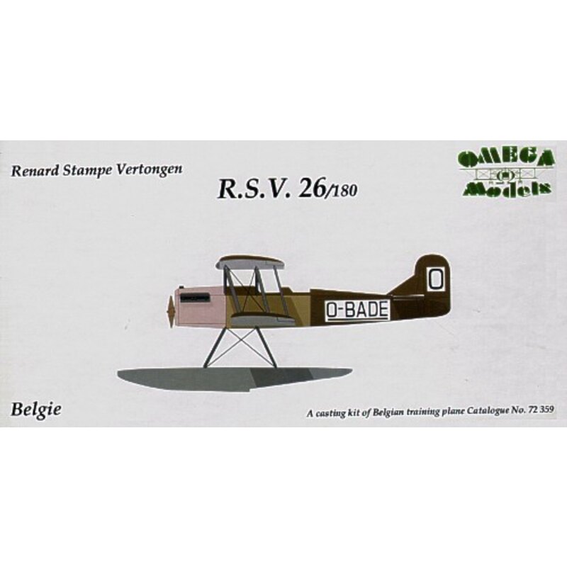 Renard Stampe Vertongen RSV 26/180 float plane. Decals Belgium O-BADE