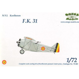 F.K 31. Decals Belgium Air Force Model kit