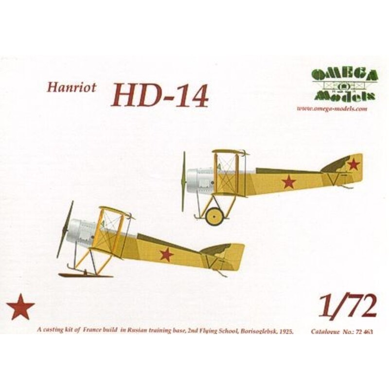 Hanriot HD-14 with wheels or skis. Decals Russia 1925