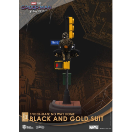 Spider-Man: No Way Home diorama PVC D-Stage Spider-Man Black and Gold Suit 25 cm