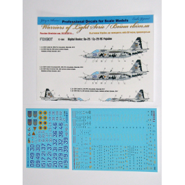 Decals Digital Rooks: Sukhoi Su-25 markings and stencils (designed to be used with ART Model, Clear Prop, KP Models, Kopro, Mast