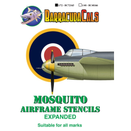 Decals de Havilland Mosquito Airframe Stencils - Expanded 