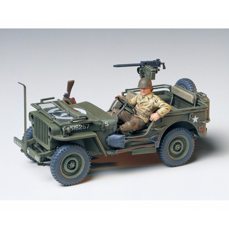 Willys MB Jeep with driver & decals for 5 versions Military model kit
