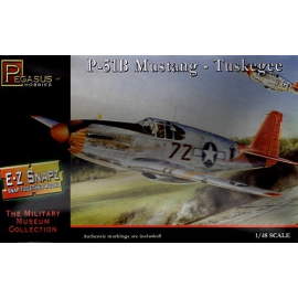 North American P-51B Mustang Tuskegee Airmen (Snap together) Model kit