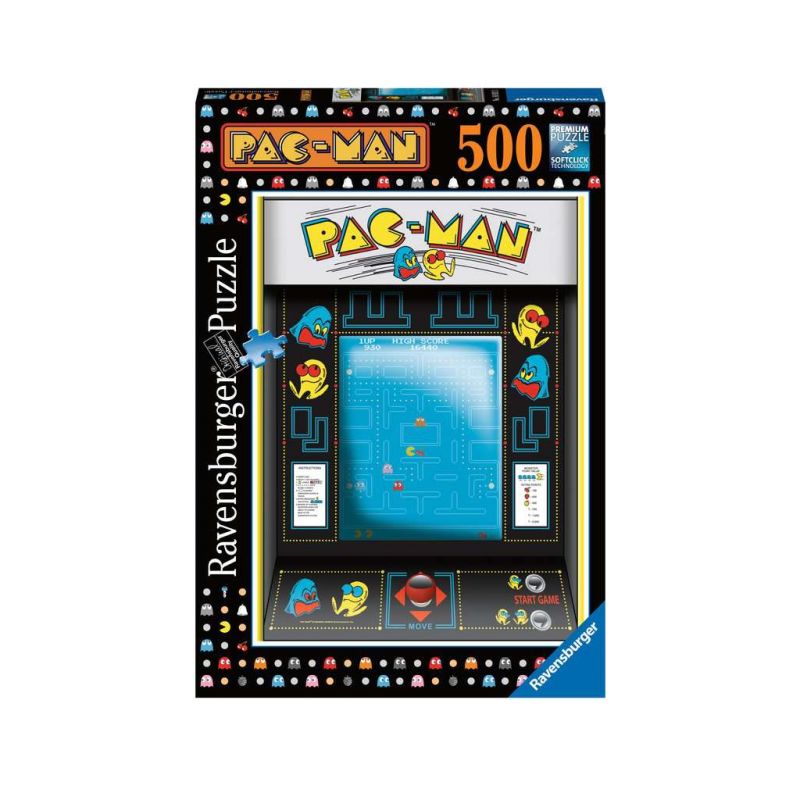Pac Man Retro Vintage Pac Mania Jigsaw Puzzle Over 500 