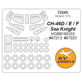Boeing Vertol CH-46D / E / F Sea Knight + wheels masks (designed to be used with HOBBYBOSS kits HB87213, HB87223) [CH-46D / E / 