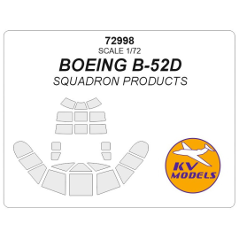 Boeing B-52 (Masks for vacuum canopy Squadron Products for (designed to be used with Monogram MG8292 and Revell RV4608 kits) 