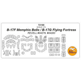 Boeing B-17F Memphis Belle, B-17G Flying Fortress (designed to be used with Revell RV4279, RV4283 kits) 