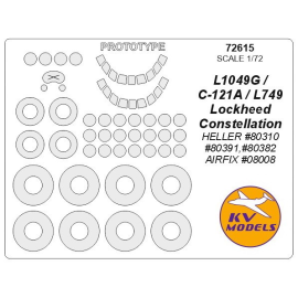 Lockheed Constellation L-1049G, C-121A, L-749 + prototype masks and masks for wheels 