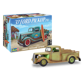 1937 Ford Pickup Street Rod with Surf Board Model kit
