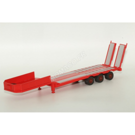 3-AXLE VEHICLE SEMI-TRAILER (WITHOUT TRACTOR) RED Die cast truck