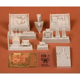 Nakajima Ki-43-II Hayabusa (Oscar) cockpit set (designed to be assembled with model kits from Hasegawa)