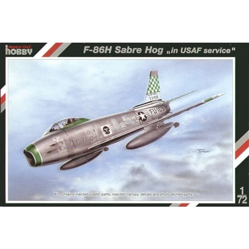 North American F-86H Sabre Hog. This was the last version of the Sabre day fighter and the most powerful version of the Sabre ev