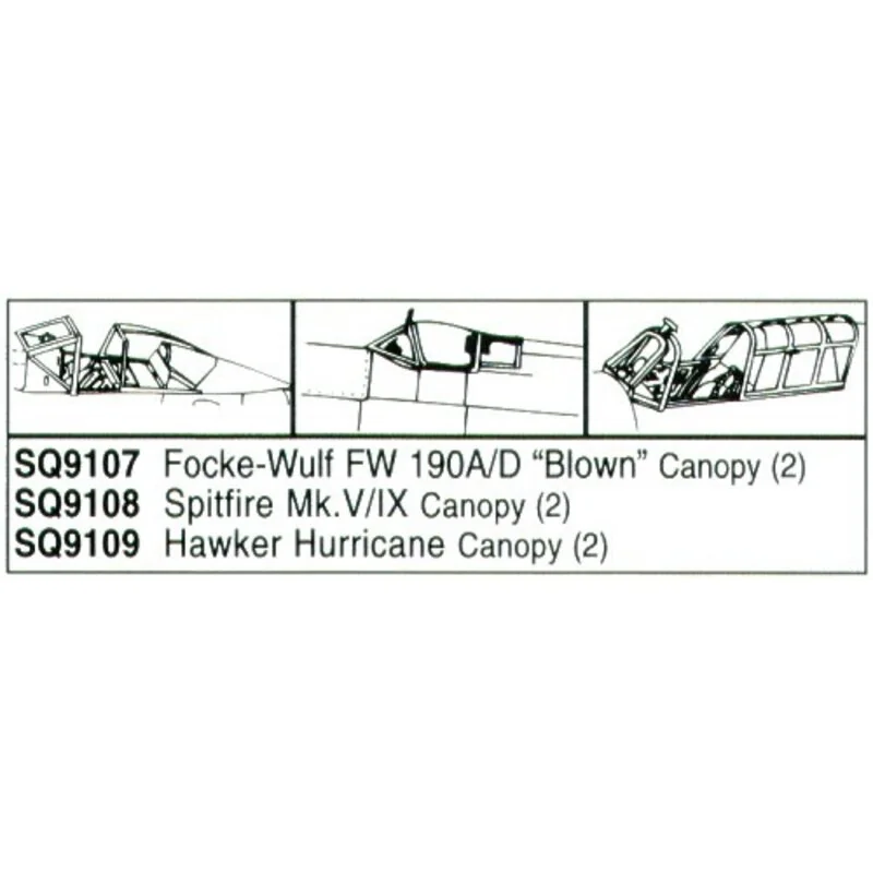 Focke Wulf Fw 190A/D Blown x 2 (designed to be assembled with model kits from Airfix)