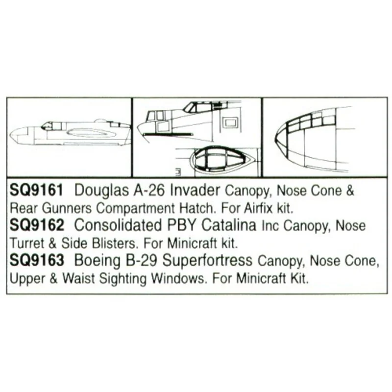 Boeing B-29 Super Fortress Nose Cone/canopy/Blister (designed to be assembled with model kits from Academy)