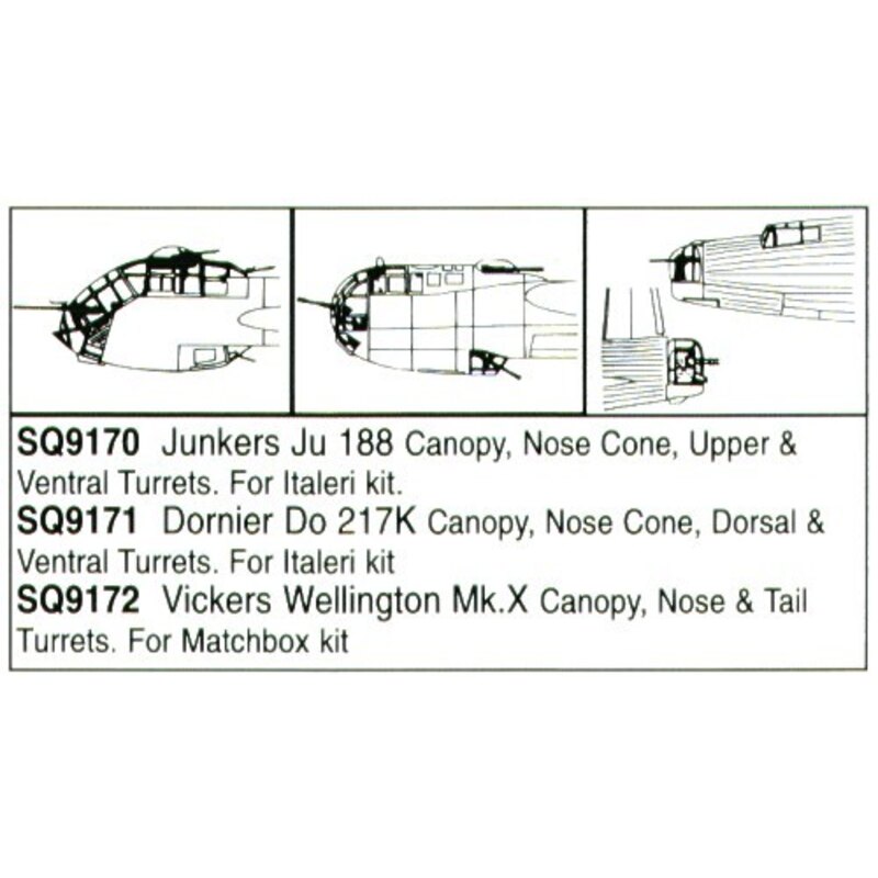 Dornier Do 217K canopy/Turret (designed to be assembled with model kits from Italeri)