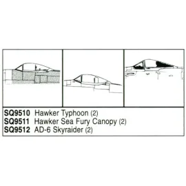 Hawker Sea Fury x 2 (designed to be assembled with model kits from Hobbycraft)