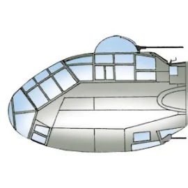 Junkers Ju 188 canopy (designed to be assembled with model kits from Dragon)