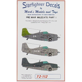 Decals Pre-War Grumman F4F Wildcats Pt 1 (6) VF-41 VF-5 VF-71 VF-3 VF-72 
