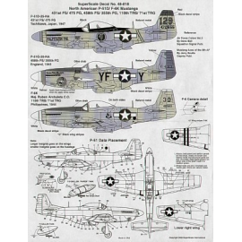 North American P-51D/F-6K Mustang (3) 472655 431st FS Palpitatin Pal Japan 1947 414163 YF-Y 458th FS/355th FG Jake the Snake 8th