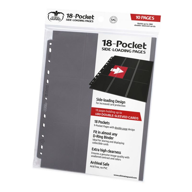 Ultimate Guard 18-Pocket Pages Side-Loading Grey (10) 