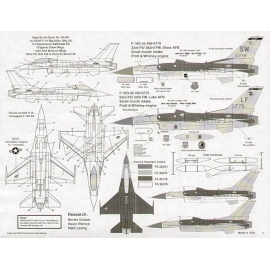 Decals Lockheed Martin F-16N (2) 90-0779/SW 33FS/263FW Claws Shaw Air Force Base 1st F-16 Mikoyan MiG-25 killer ShawAFB 90-0779/