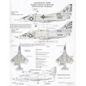 Douglas A-4B/Douglas A-4L Skyhawks (2) 142100 NG/11 VA-93 USS Bennington 1969 147802 AF/600 VA-209 Air Barons NAS Glenview 1971